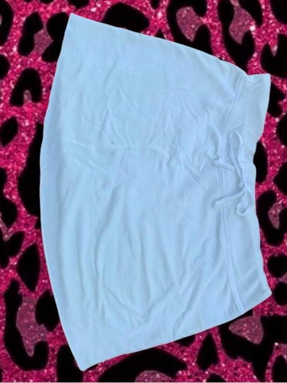 VINTAGE DEADTOCK RARE Y2K aerie white cozy fleece mini skirt